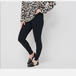 Spanx Ankle Length Ponte Hem Slit Legging Petite